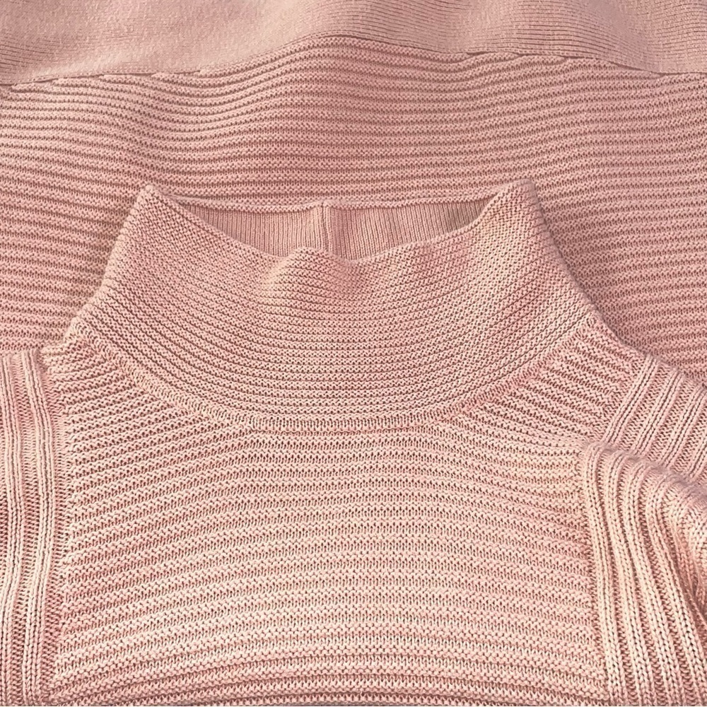 Vince Camuto Soft Knit Dusty Rose Cowl Neck Sweater Oversized Size Small - Picture 6 of 11
